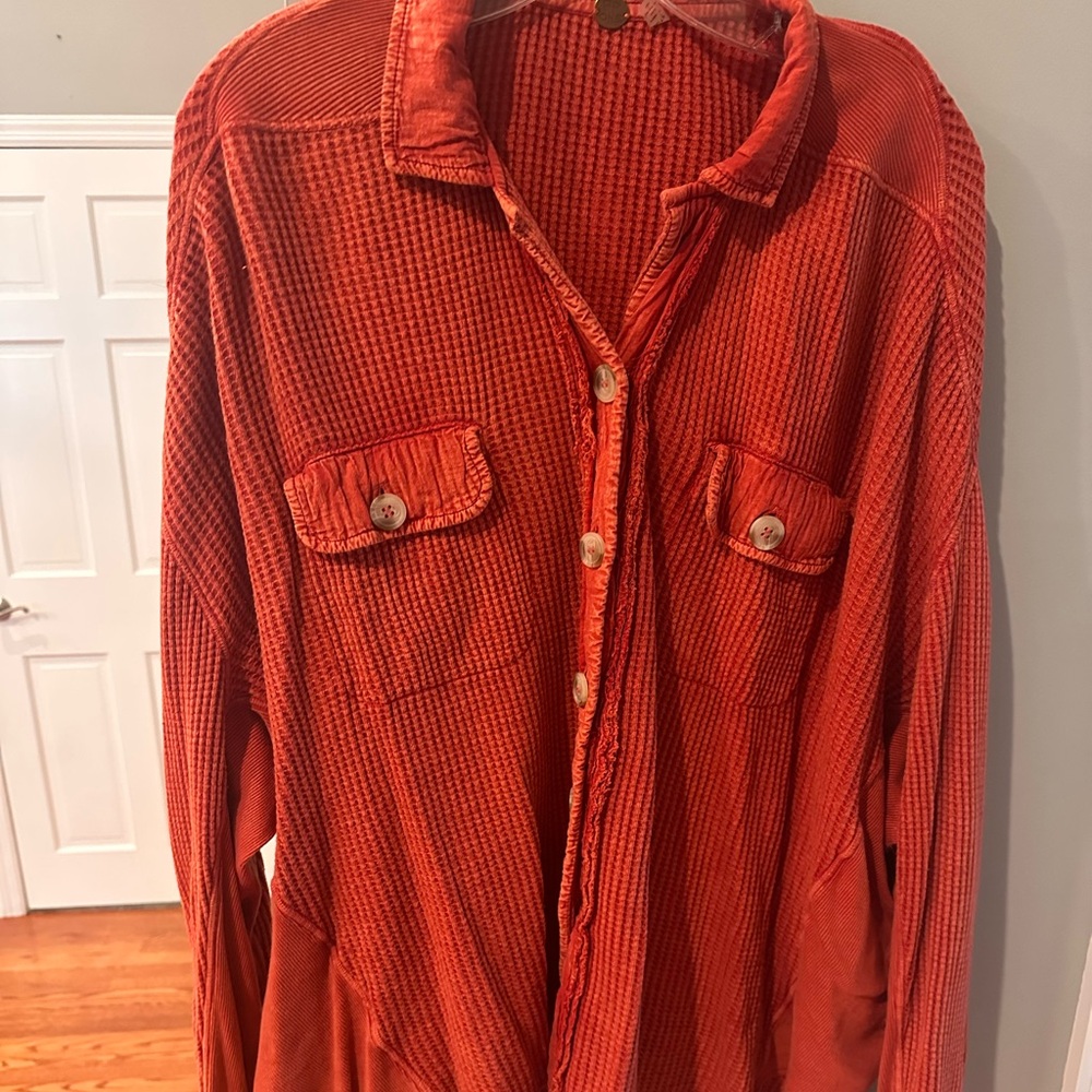 FP One Red Textured Top